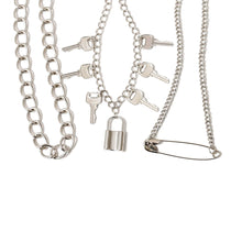Load image into Gallery viewer, lock and key necklace