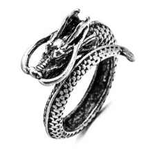 Load image into Gallery viewer, dragon ring silver
