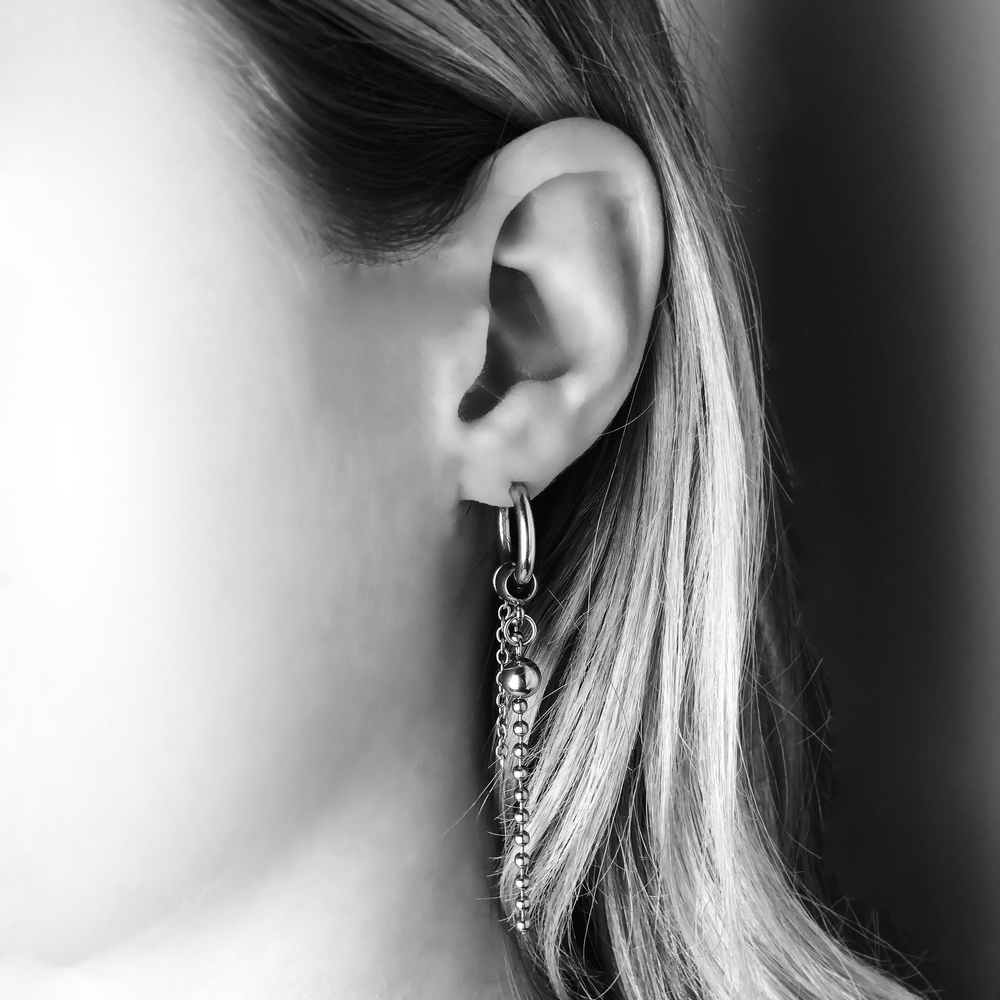ball back earrings